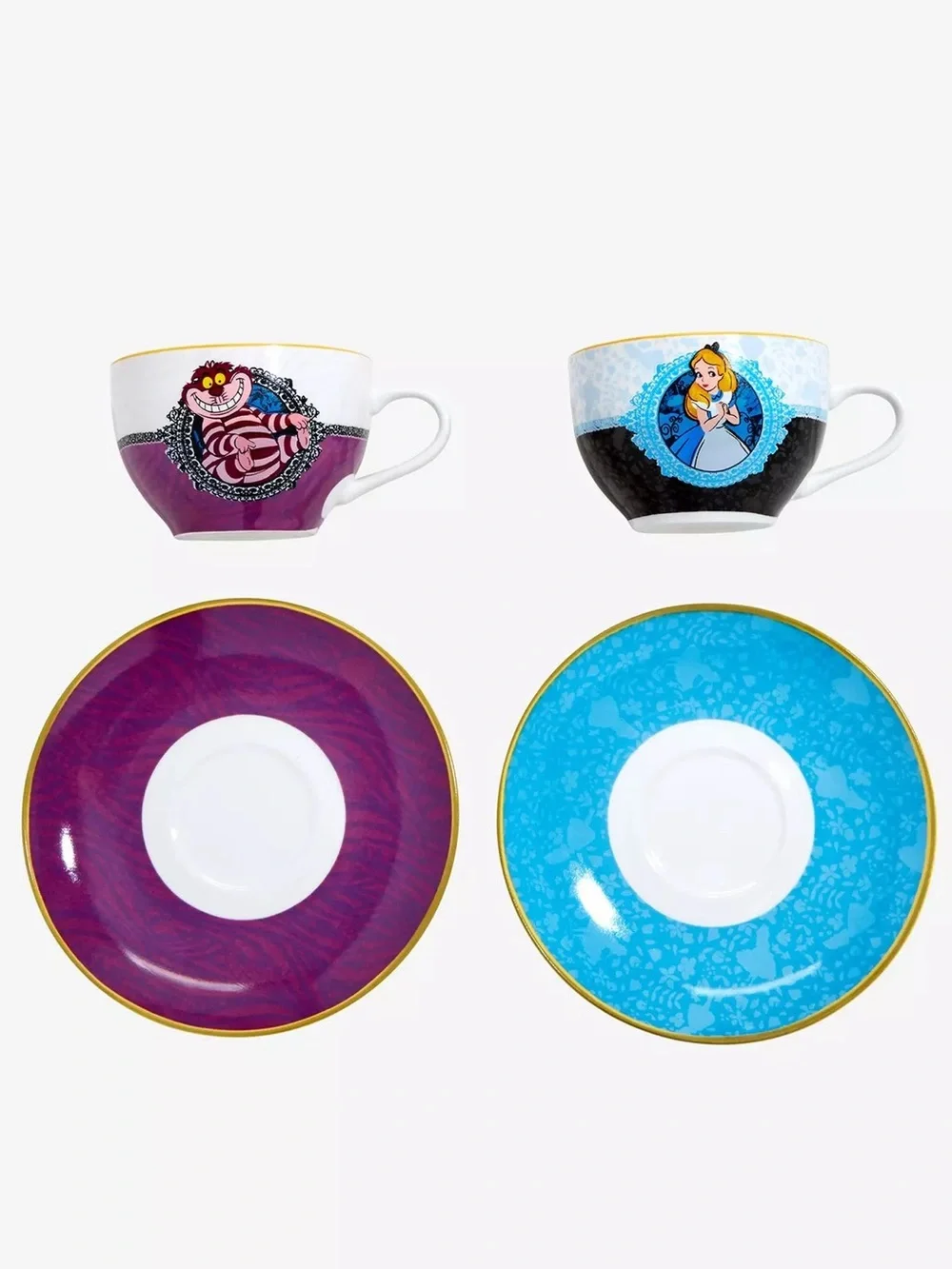 Disney Alice In Wonderland 4 piece Tea Cup Set